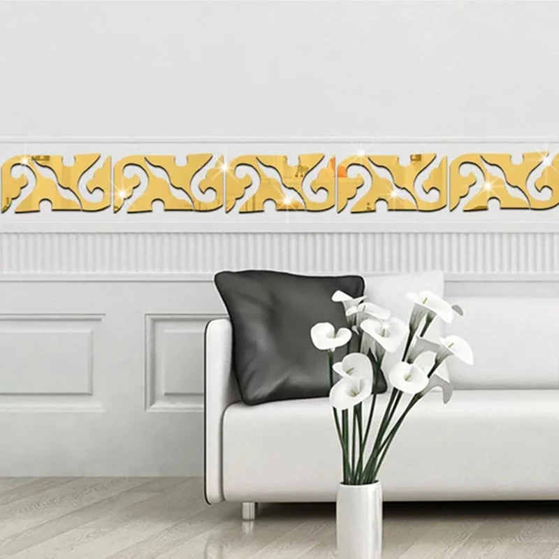 Creative Waist Line Acrylic Mirror Wall Stickers Home decor Geometric Pattern Skirting Living room Decoration 20 pcs/lot
Creative Waist Line Acrylic Mirror Wall Stickers Home decor Geometric Pattern Skirting Living room Decoration 20 pcs/lot