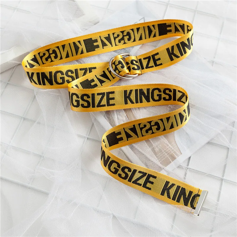 Men Women Belts Nylon Canvas Double D Rings Buckle Jeans 130cm Long Letters Black Belt Student Waistband Casual Women Waistband
Men Women Belts Nylon Canvas Double D Rings Buckle Jeans 130cm Long Letters Black Belt Student Waistband Casual Women Waistband