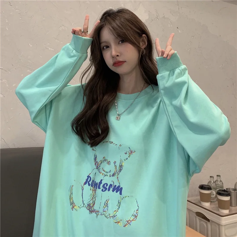 Women's Autumn New Korean Cartoon Print Round Neck Loose Pullover Women's Design Sense Niche Tops
Women's Autumn New Korean Cartoon Print Round Neck Loose Pullover Women's Design Sense Niche Tops