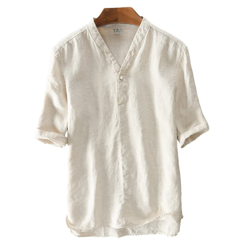 Summer New Casual short Shirts Men Breathable Comfortable 100% Pure Linen Fashiom Solid Slim Fit Brand Clothing
Summer New Casual short Shirts Men Breathable Comfortable 100% Pure Linen Fashiom Solid Slim Fit Brand Clothing