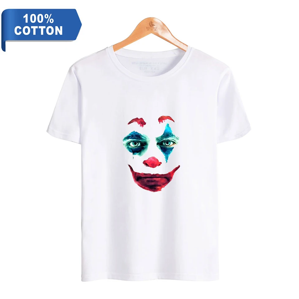 Футболка мужская с принтом Joker Heath 100% хлопок Топ высокого качества в стиле