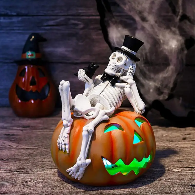 Creative Halloween Pumpkin Skull Light With Button Batteries Resin Skeleton Lamp Atmosphere Light Home Garden Party Decoration
Creative Halloween Pumpkin Skull Light With Button Batteries Resin Skeleton Lamp Atmosphere Light Home Garden Party Decoration