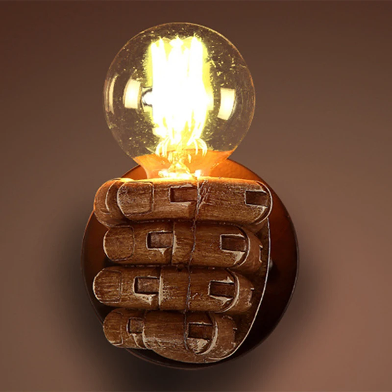 Handheld Wall Lamp Holder Vintage Fist Hand Held Vanity E27 Light Rack Loft Retro Living Room Bedroom Stairs Decor CANQ889
Handheld Wall Lamp Holder Vintage Fist Hand Held Vanity E27 Light Rack Loft Retro Living Room Bedroom Stairs Decor CANQ889