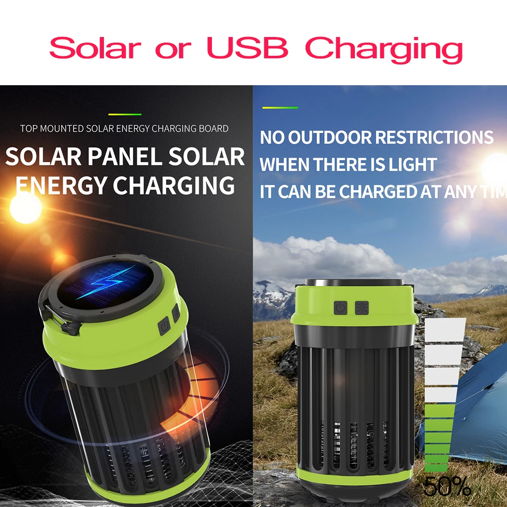 Camping Lantern Light Lamp Powerful Portable Rechargeabl Usb Or Solar Anti Mosquitoes Bulb Mosquito repellent
Camping Lantern Light Lamp Powerful Portable Rechargeabl Usb Or Solar Anti Mosquitoes Bulb Mosquito repellent