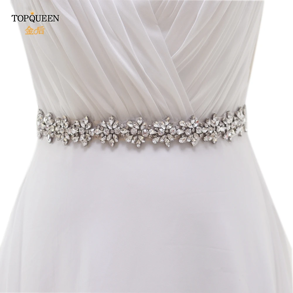 TOPQUEEN S269 женские хрустальные стразы с поясом подружки невесты Вечерние свадебное