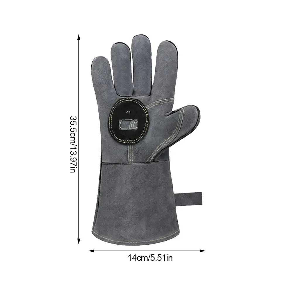BBQ Oven Gloves Leather Forge Welding Gloves Heat Resistant Grill Gloves With Bottle Opener For Grilling Barbecue Baking Tool
BBQ Oven Gloves Leather Forge Welding Gloves Heat Resistant Grill Gloves With Bottle Opener For Grilling Barbecue Baking Tool