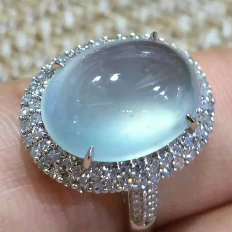 Luxury Big Blue Oval Moonstone Ring For Women Girl Fashion Crystal Silver Color Rings Wedding Engagement Jewelry Anillos Mujer
Luxury Big Blue Oval Moonstone Ring For Women Girl Fashion Crystal Silver Color Rings Wedding Engagement Jewelry Anillos Mujer