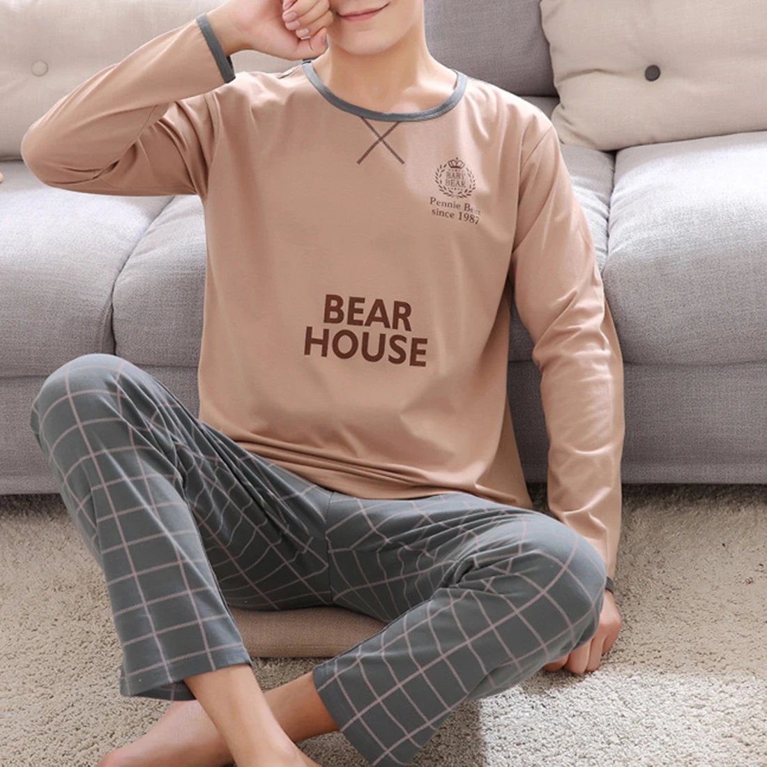 Jodimitty Cotton Long Sleeve Pajamas Set For Men Cute Green Cartoon Male Sleepwear Autumn Warm Casual Home Clothes Pants Pijamas
Jodimitty Cotton Long Sleeve Pajamas Set For Men Cute Green Cartoon Male Sleepwear Autumn Warm Casual Home Clothes Pants Pijamas