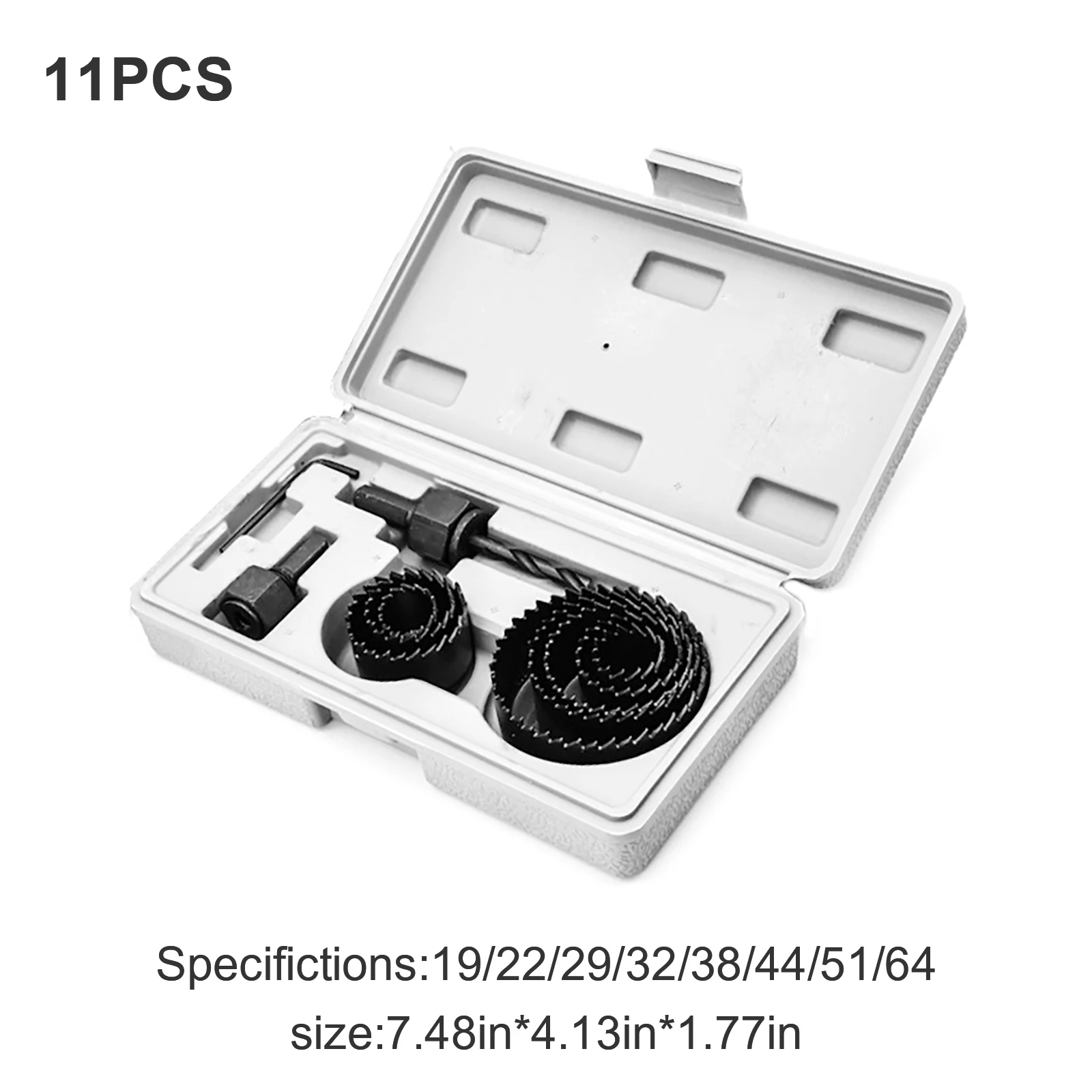 11Pcs Woodworking Hole Saw Set Drill Bits Carbon Steel 19-64 Mm Hole Set For Cutting Plasterboard Ceiling Openings Drilling Tool
11Pcs Woodworking Hole Saw Set Drill Bits Carbon Steel 19-64 Mm Hole Set For Cutting Plasterboard Ceiling Openings Drilling Tool