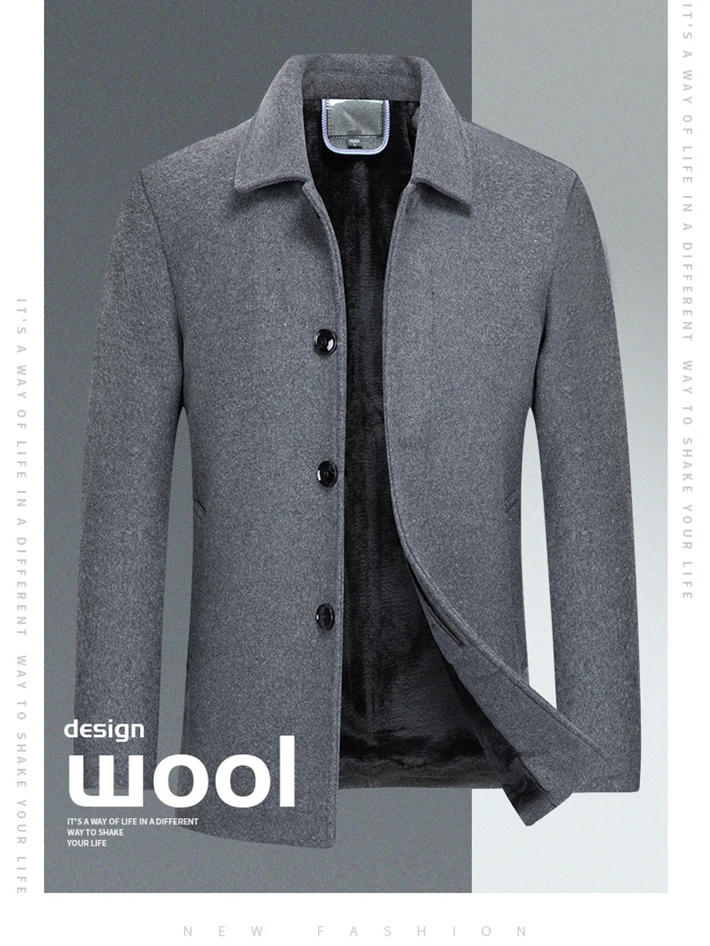 2021 Keep Warm Gentleman Business Wool Fashion Plus Velvet Thick Woolen Men's Lapel Coat
2021 Keep Warm Gentleman Business Wool Fashion Plus Velvet Thick Woolen Men's Lapel Coat