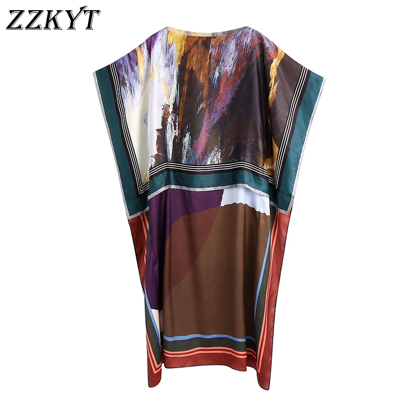 ZZKYT 2021 Women Summer Vintage Print Silk Long Shirt Dress Fashion O-Neck Short Sleeve Split Party Female Dresses Vestidos
ZZKYT 2021 Women Summer Vintage Print Silk Long Shirt Dress Fashion O-Neck Short Sleeve Split Party Female Dresses Vestidos