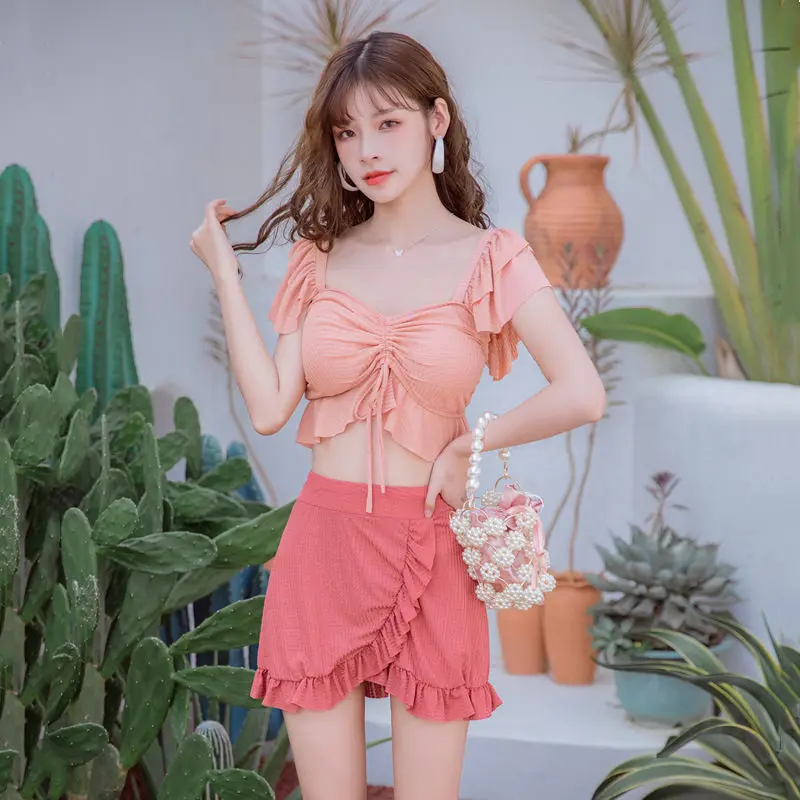 Bikini Sets Women Swimsuit Pleated Ruffles Preppy Style High Waist Soft Sexy Sleeveless Beachwear Korean Chic Fashion Solid Hot
Bikini Sets Women Swimsuit Pleated Ruffles Preppy Style High Waist Soft Sexy Sleeveless Beachwear Korean Chic Fashion Solid Hot