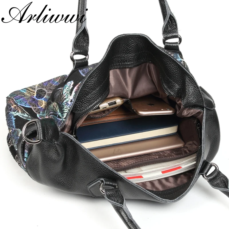 Arliwwi Brand Designer Large Women Real Leather Floral Tote Bags New Shiny Flower Embossed Lady Shoulder Handbags
Arliwwi Brand Designer Large Women Real Leather Floral Tote Bags New Shiny Flower Embossed Lady Shoulder Handbags