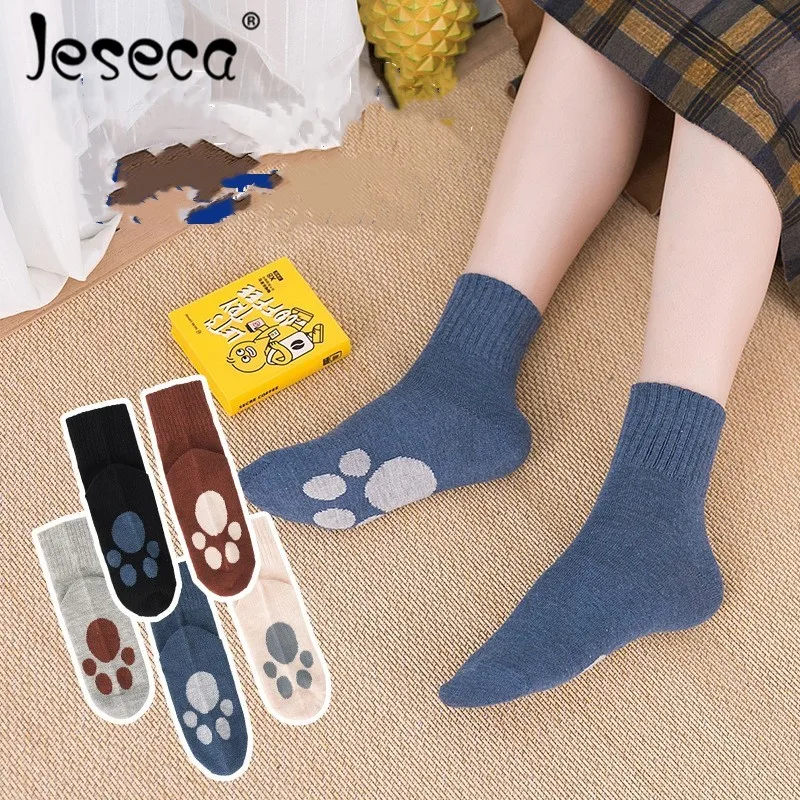 Jeseca New Cute Women Long Tube Socks Thicken Soft Warm Winter Underwear Kawaii Bear Paw Cotton Breathable Female Home Socks
Jeseca New Cute Women Long Tube Socks Thicken Soft Warm Winter Underwear Kawaii Bear Paw Cotton Breathable Female Home Socks