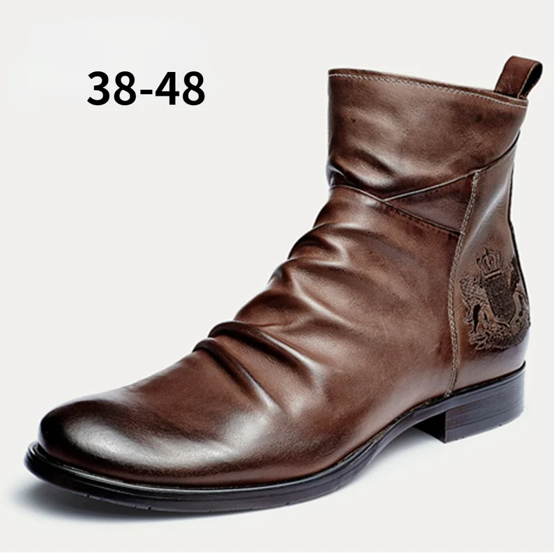 Men Boots 2021 Mid Calf Western Cowboy Motorcycle Boots Male Autumn Outdoor PU Leather Totem Med Heel Fashion Designed Men Boots
Men Boots 2021 Mid Calf Western Cowboy Motorcycle Boots Male Autumn Outdoor PU Leather Totem Med Heel Fashion Designed Men Boots
