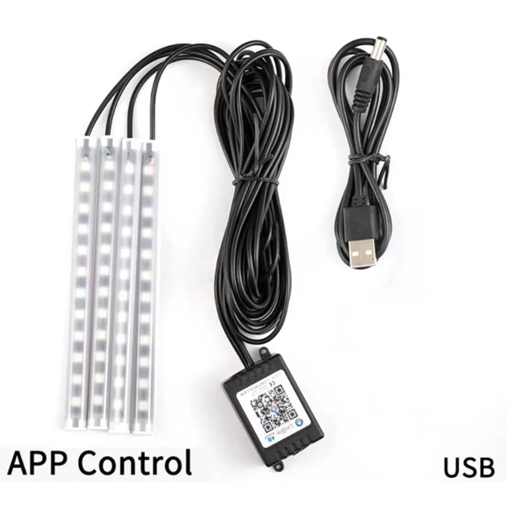 Silicone Car LED Decorative Light Strip With Remote Music Control Multiple Modes DC12V RGB Interior Lighting Kit
Silicone Car LED Decorative Light Strip With Remote Music Control Multiple Modes DC12V RGB Interior Lighting Kit