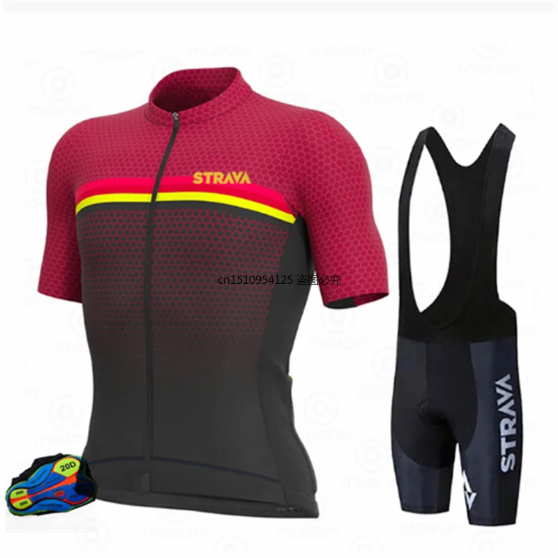 STRAVA Men's 2021 New Custom Cycling Jersey Sets, Breathable Cycling Clothing Top Shirt Bib Bike Wear Short Sleeve Cycling Suits
STRAVA Men's 2021 New Custom Cycling Jersey Sets, Breathable Cycling Clothing Top Shirt Bib Bike Wear Short Sleeve Cycling Suits