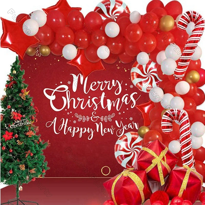 159pcs Christmas Balloon Garland Arch Kit Home Party Decoration Xmas Candy Cane Stars Present Box Foil Red Ballon New Year Decor
159pcs Christmas Balloon Garland Arch Kit Home Party Decoration Xmas Candy Cane Stars Present Box Foil Red Ballon New Year Decor