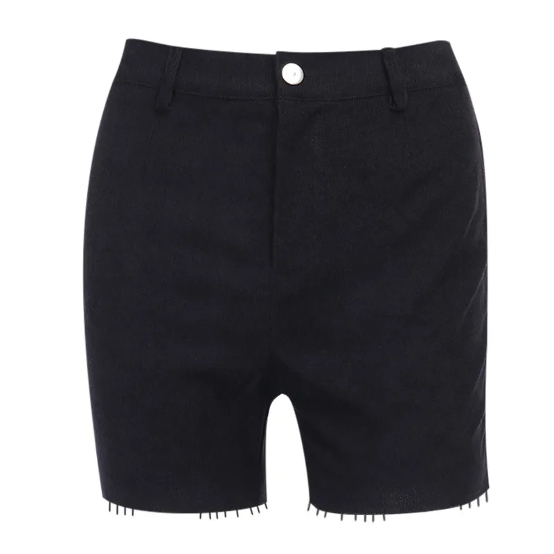 Casual Style Raw Edge Hot Shorts Women's 2020 Spring and Summer New Slim Straight Black Shorts
Casual Style Raw Edge Hot Shorts Women's 2020 Spring and Summer New Slim Straight Black Shorts