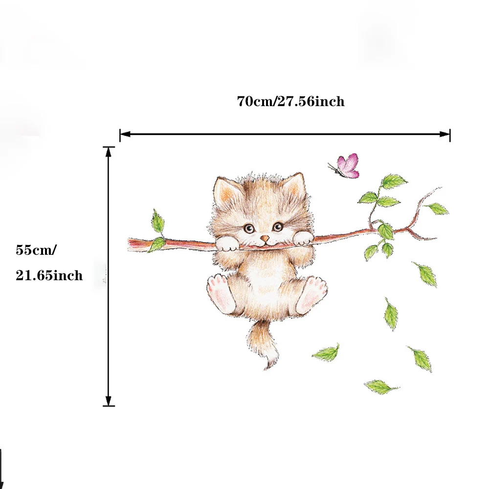Cute Cat Butterfly Tree Branch Wall Stickers For Kids Rooms Home Decoration Cartoon Animal Wall Decals Diy Posters Pvc Mural Art
Cute Cat Butterfly Tree Branch Wall Stickers For Kids Rooms Home Decoration Cartoon Animal Wall Decals Diy Posters Pvc Mural Art