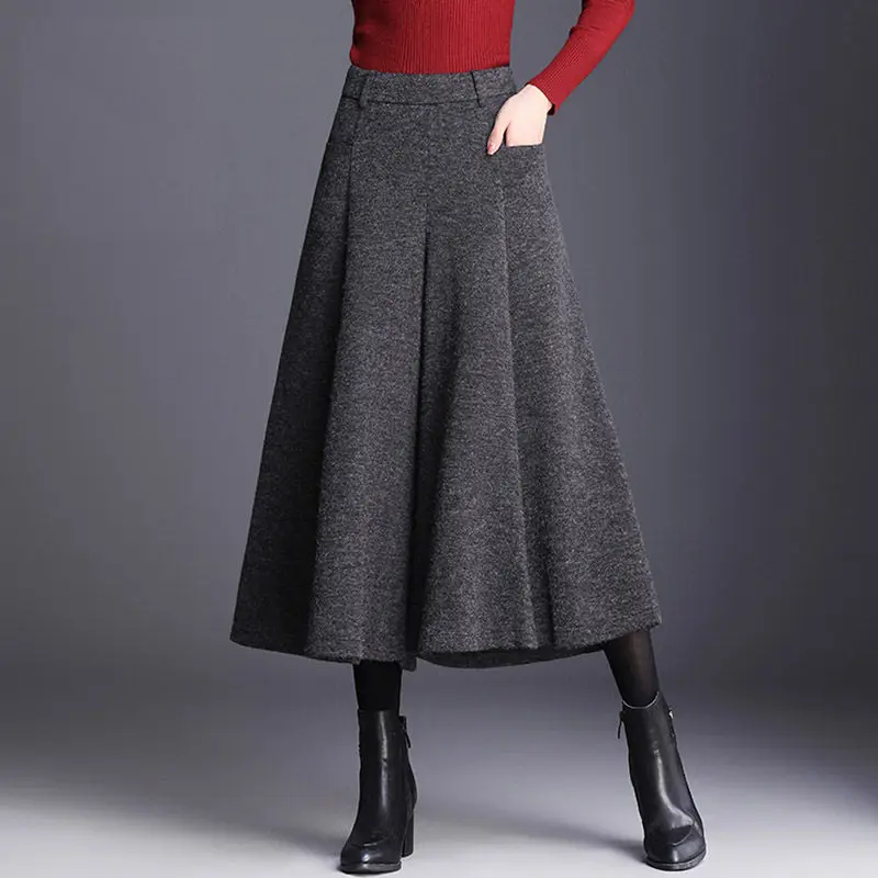 Elegant Woolen Wide Leg Pants Women's Spring and Autumn 2021 Fashion Slim Winter Nine-Point High Waist Skirt Pants Trousers y964
Elegant Woolen Wide Leg Pants Women's Spring and Autumn 2021 Fashion Slim Winter Nine-Point High Waist Skirt Pants Trousers y964