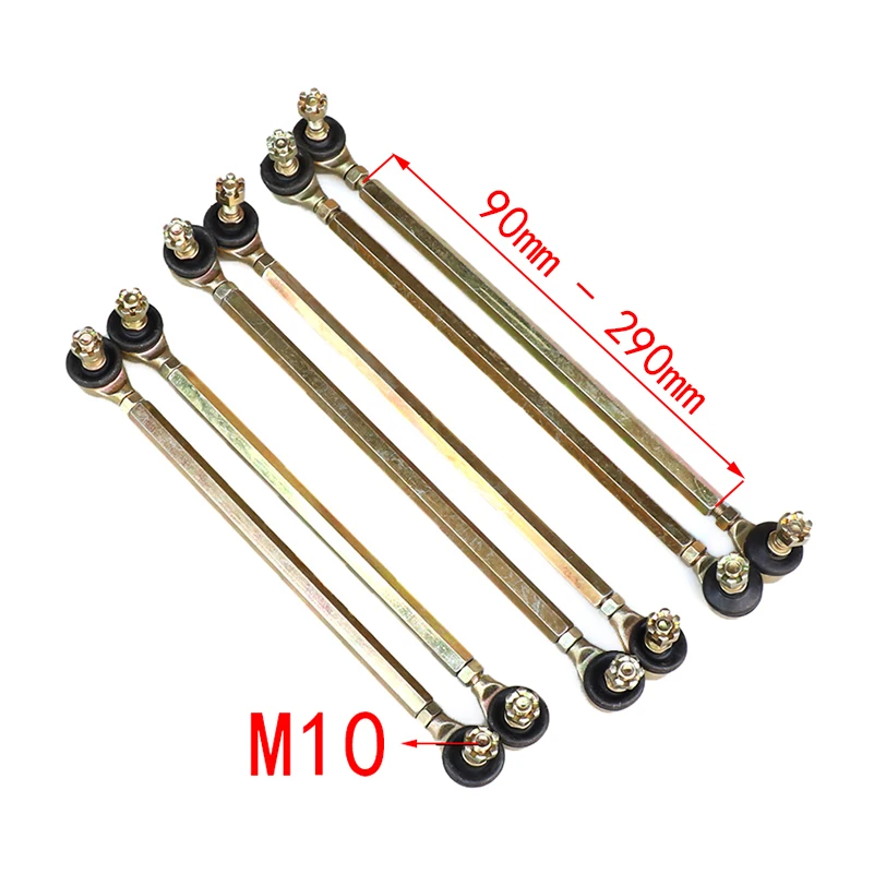 1pair 120MM-290MM M10 Steering Shaft Tie Rod with Tie Rod Ball Joint for 4 wheel kart modification ATV Quad 50cc-250cc
1pair 120MM-290MM M10 Steering Shaft Tie Rod with Tie Rod Ball Joint for 4 wheel kart modification ATV Quad 50cc-250cc