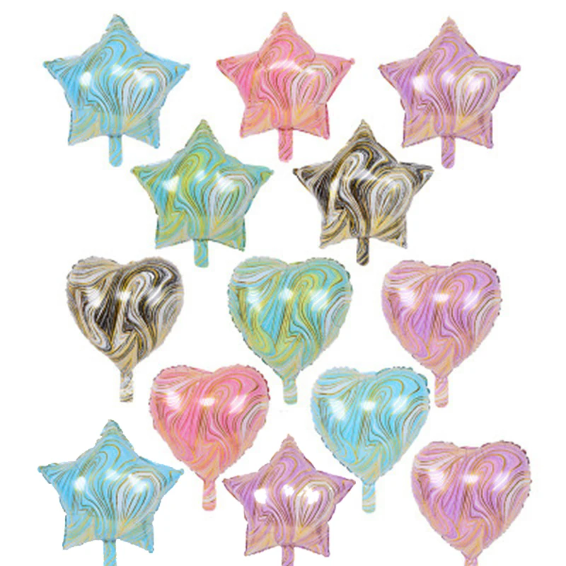 18 Inch Agate Five-pointed Star Aluminum Balloon Heart-shaped Foil Balloons Decor Baby Shower Wedding Decorations Helium Globos
18 Inch Agate Five-pointed Star Aluminum Balloon Heart-shaped Foil Balloons Decor Baby Shower Wedding Decorations Helium Globos