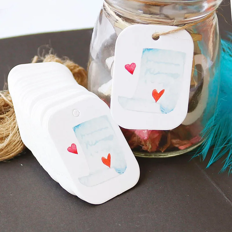 50pcs Cute Flower White Paper Bookmarks Wedding Party Decoration Gift Tags Creative Hang Stationery Supplies | Канцтовары для офиса
