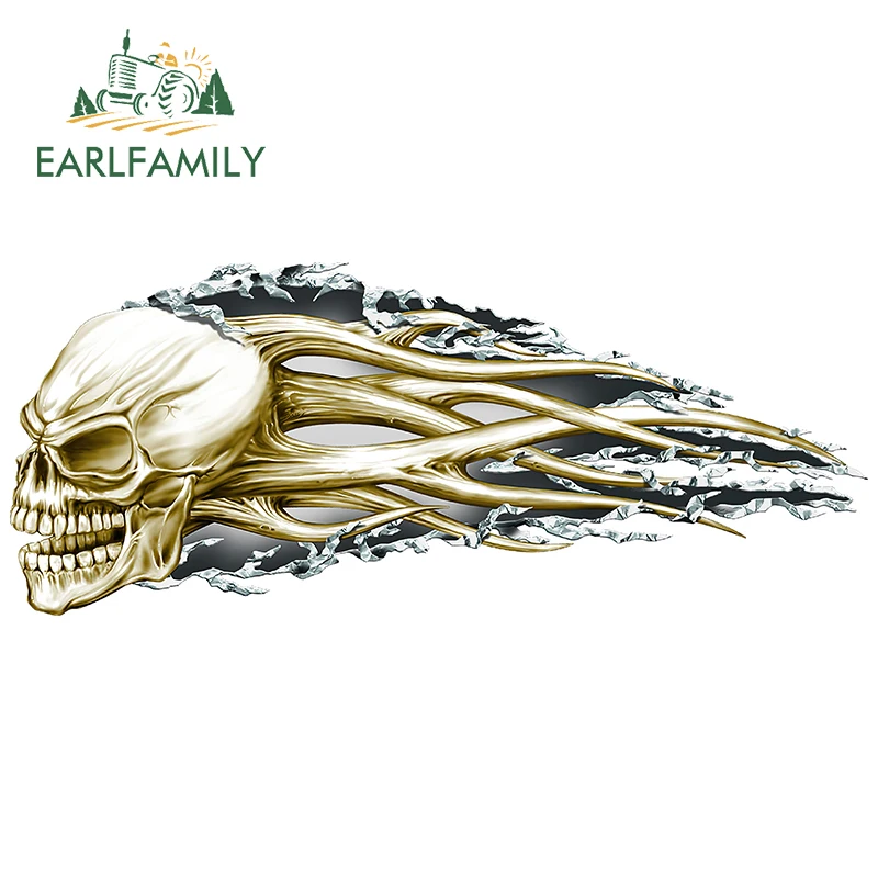 EARLFAMILY 13 см x 5 4 3D HELLION TEAR GHOST полоска от царапин Torn Металлическая Задняя деталь с