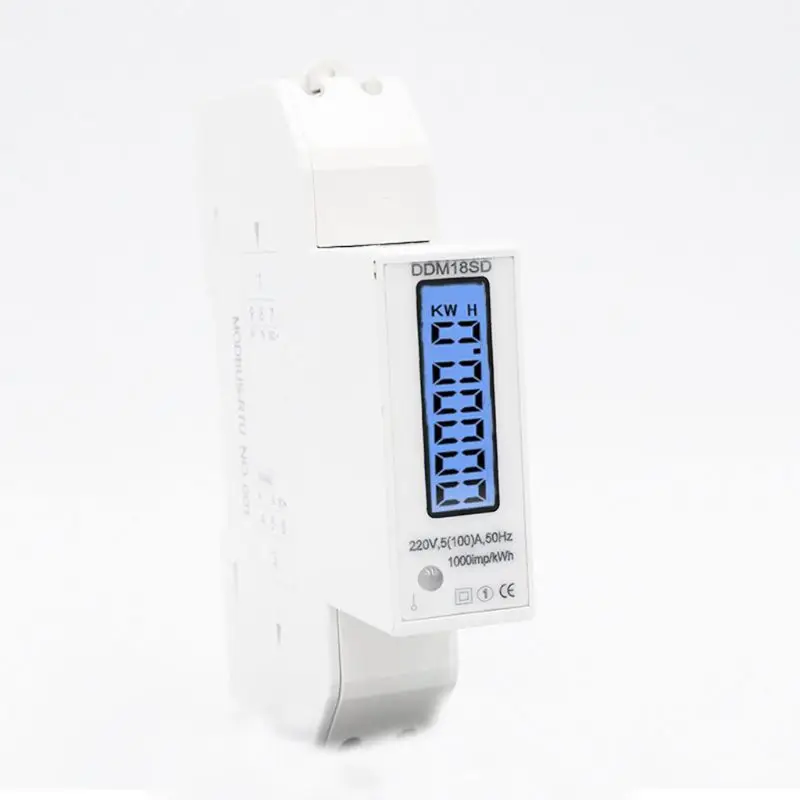 5(100A) Электрический однофазный Din рейка RS485 Modbus RTU измеритель мощности