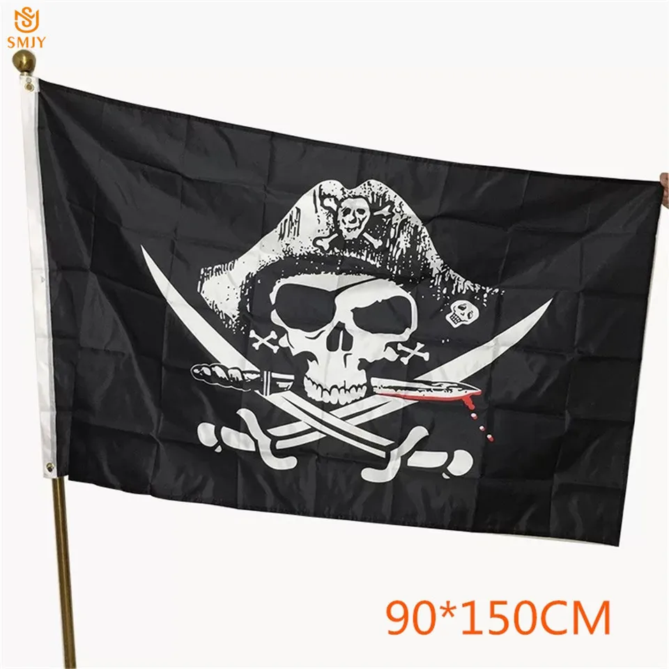 SMJY 90 * 150cm Pirate Skull Flag 3x5FT Giant Crossbones With Sword Pirate Ship/bar Decoration Banner
SMJY 90 * 150cm Pirate Skull Flag 3x5FT Giant Crossbones With Sword Pirate Ship/bar Decoration Banner