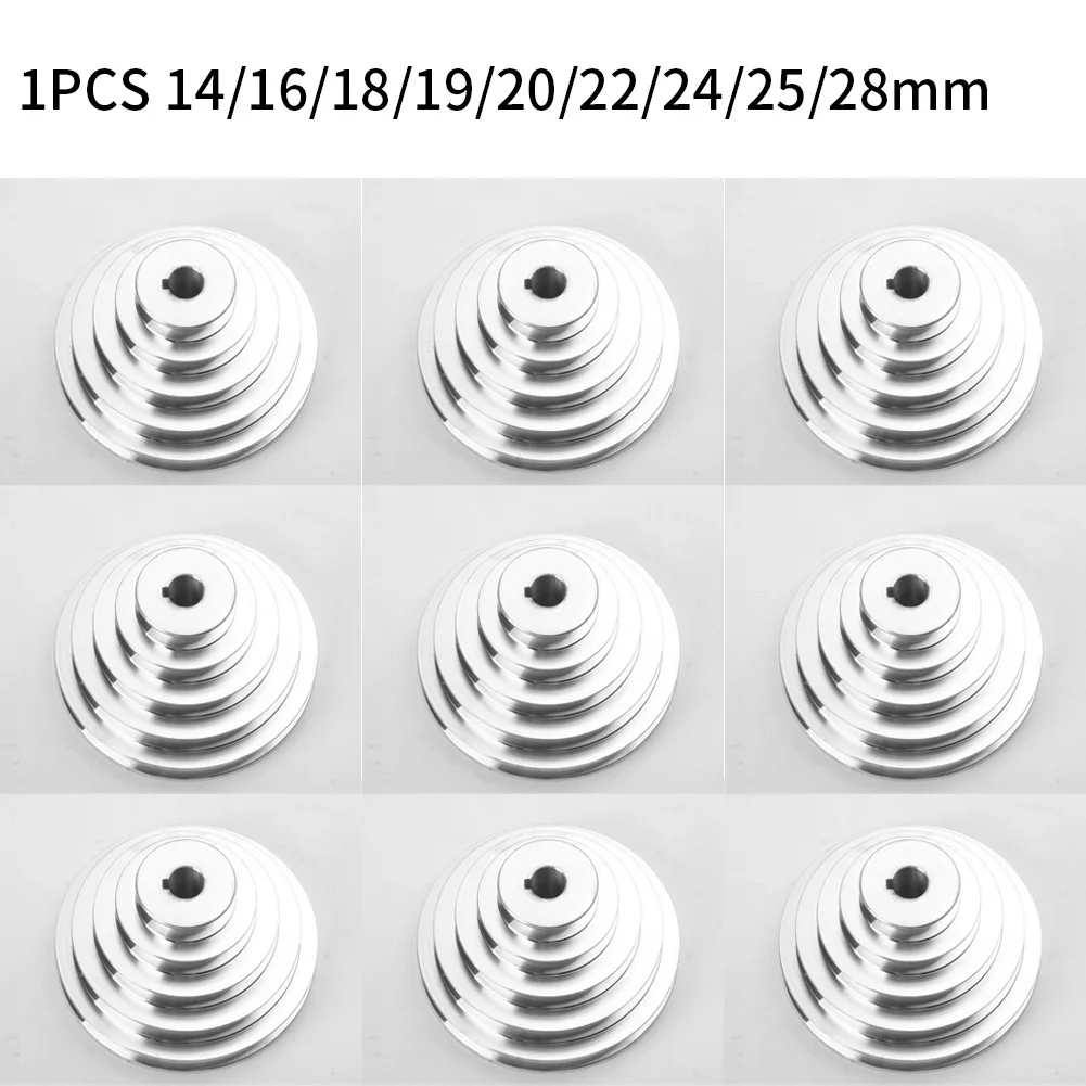 1*Aluminum Pagoda Pulley Wheel Type A 5 Layers 5 Slots Pagoda Wheel Motor Pulley Bench Drill Accessories
1*Aluminum Pagoda Pulley Wheel Type A 5 Layers 5 Slots Pagoda Wheel Motor Pulley Bench Drill Accessories