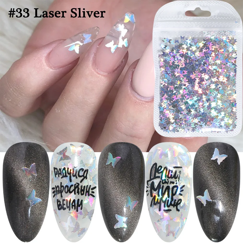 Colour Butterfly Sequins for Nail Laser Reflective Glitter Nail Flake Acrylic Slices Nail Accesoires Decoration for Manicure
Colour Butterfly Sequins for Nail Laser Reflective Glitter Nail Flake Acrylic Slices Nail Accesoires Decoration for Manicure
