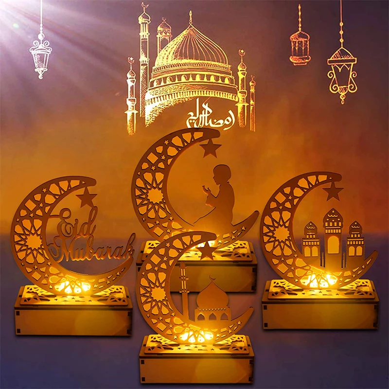 LED Wooden EID Mubarak Decor DIY Craft Ornament Pendant Islam Muslim Al Adha Ramadan Kareem Event Party Decoration Supplies
LED Wooden EID Mubarak Decor DIY Craft Ornament Pendant Islam Muslim Al Adha Ramadan Kareem Event Party Decoration Supplies
