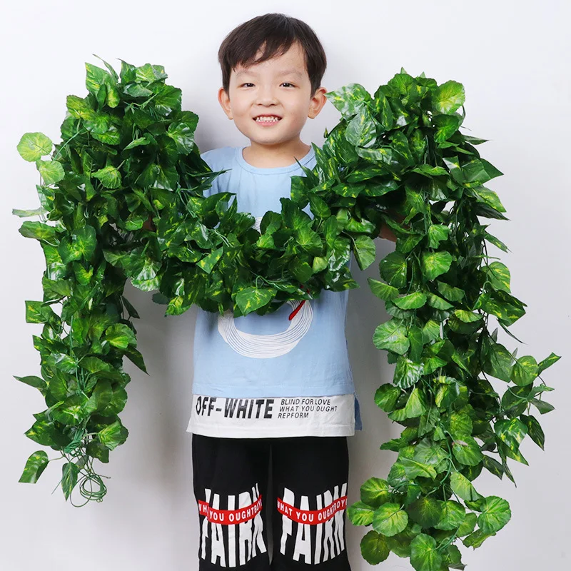 200cm Green Lvy Leaf Vine Artifical Green Plants for Home Decration Vine Fake Foliage Flowers Creeper Wedding Granland Decor
200cm Green Lvy Leaf Vine Artifical Green Plants for Home Decration Vine Fake Foliage Flowers Creeper Wedding Granland Decor