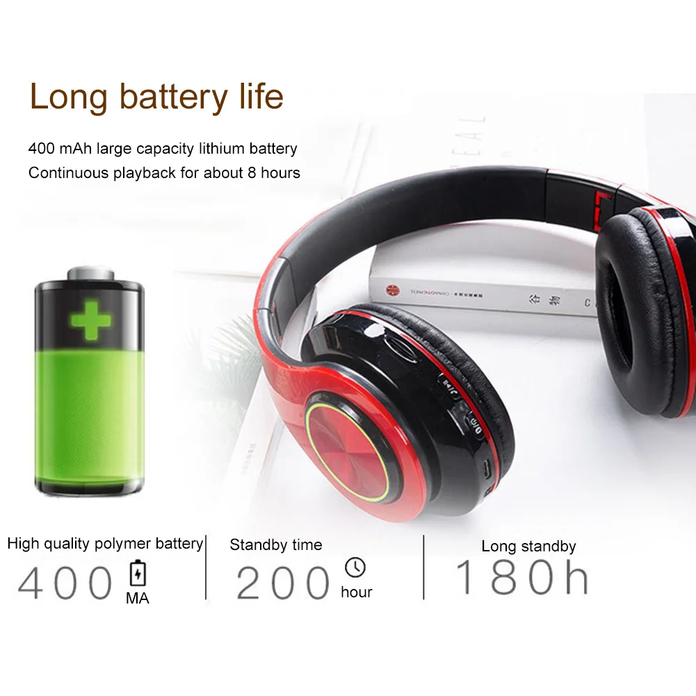 New Wireless Headphones Bluetooth Headset Foldable Stereo Headphone Gaming Earphones With Microphone For PC Mobile phone Mp3
New Wireless Headphones Bluetooth Headset Foldable Stereo Headphone Gaming Earphones With Microphone For PC Mobile phone Mp3