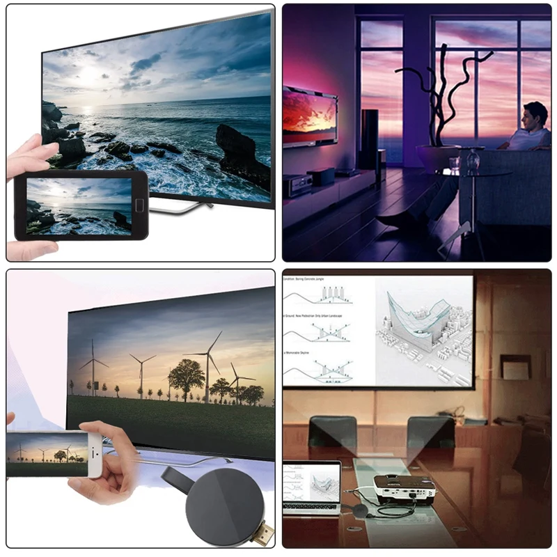 Wireless Display Adapter for Laptop Phone to TV Monitor Projector Adapter Compatible
Wireless Display Adapter for Laptop Phone to TV Monitor Projector Adapter Compatible