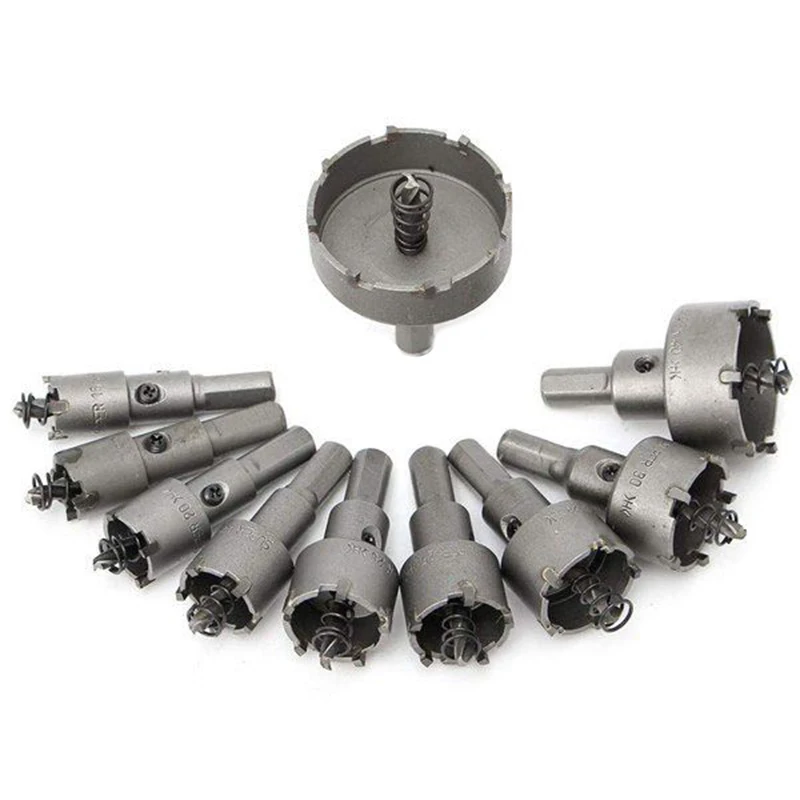 Alloy Stainless Steel Hole Saw Set 10-Piece Set of High-Speed Steel Hole Drill Bits(16/18/20/22/25/26/28/30/40/50)mm
Alloy Stainless Steel Hole Saw Set 10-Piece Set of High-Speed Steel Hole Drill Bits(16/18/20/22/25/26/28/30/40/50)mm