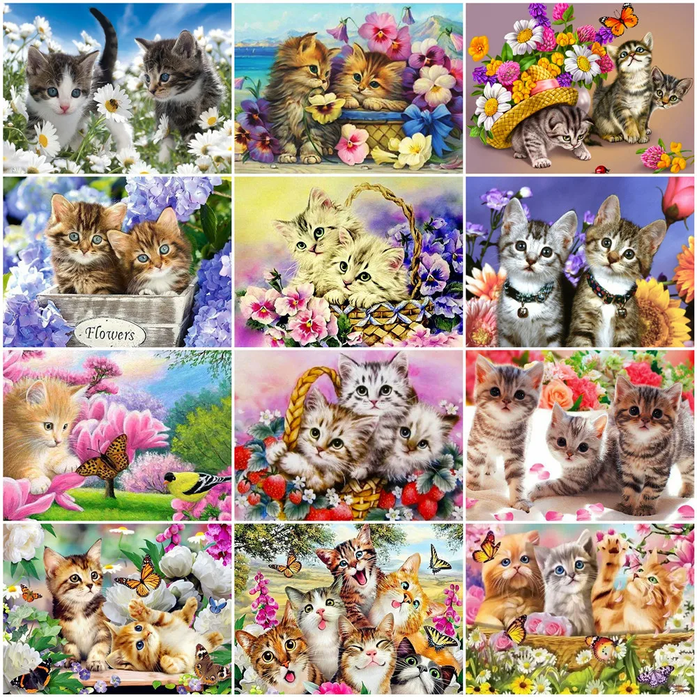 HUACAN DIY Diamond Painting Cat 5D Mosaic Rhinestone Cross Stitch Full Square Round Diamond Embroidery Animal Home Decoration
HUACAN DIY Diamond Painting Cat 5D Mosaic Rhinestone Cross Stitch Full Square Round Diamond Embroidery Animal Home Decoration