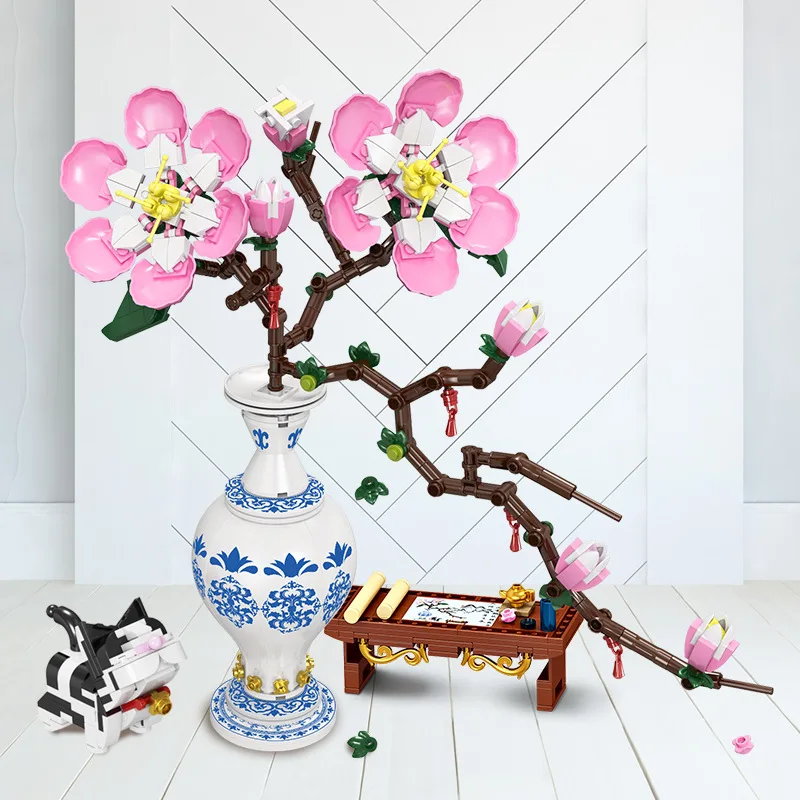 Bouquet Flower Immortal Flower Arrangement Model Peach Flower Gift Decoration Assembly Children Diy Puzzle Toys Girls Gift
Bouquet Flower Immortal Flower Arrangement Model Peach Flower Gift Decoration Assembly Children Diy Puzzle Toys Girls Gift