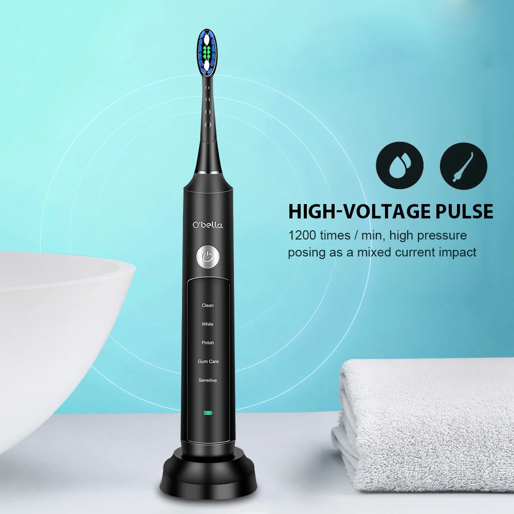 O'BELLA 071B Sonic Electric Toothbrush Rechargeable Oral Adult Brushes With 4 Pcs DuPont Replacement Heads gift freeship
O'BELLA 071B Sonic Electric Toothbrush Rechargeable Oral Adult Brushes With 4 Pcs DuPont Replacement Heads gift freeship