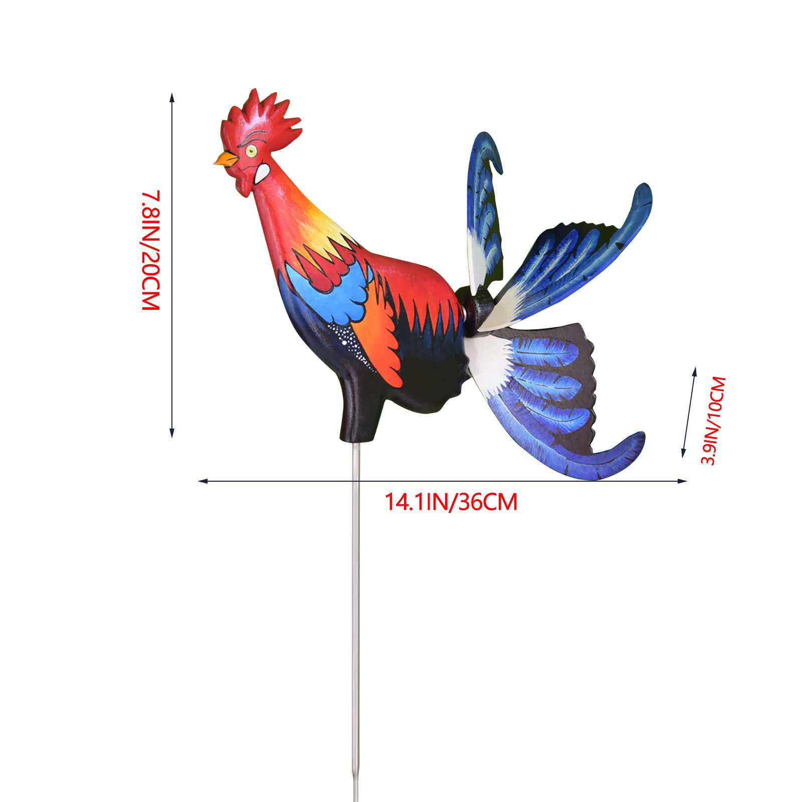 40# Garden Rooster Windmill Courtyard Farm Exquisite Structure Bright Colors Decorative Stake For Home Decoration Dcoration
40# Garden Rooster Windmill Courtyard Farm Exquisite Structure Bright Colors Decorative Stake For Home Decoration Dcoration