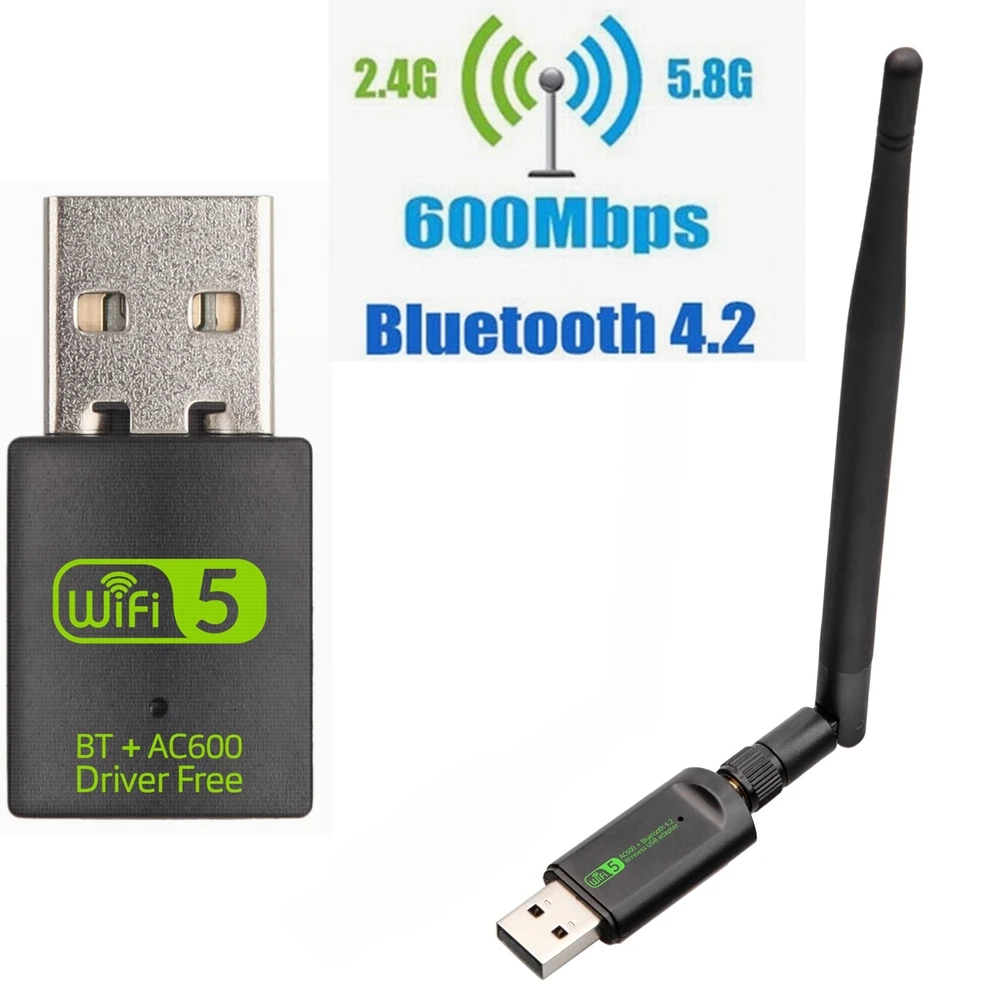 2-в-1 USB Wi-Fi Bluetooth-адаптер 600 Мбит/с 2 4/5 ГГц | Компьютеры и офис
