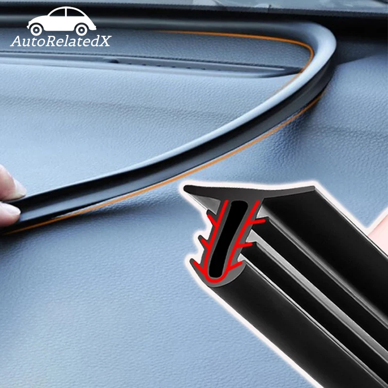 

Car Dashboard Sealing Strip Sticker Leakproof Weatherstrip Auto Anti Leak Strip Noise Sound Insulation Rubber Strips Accessories