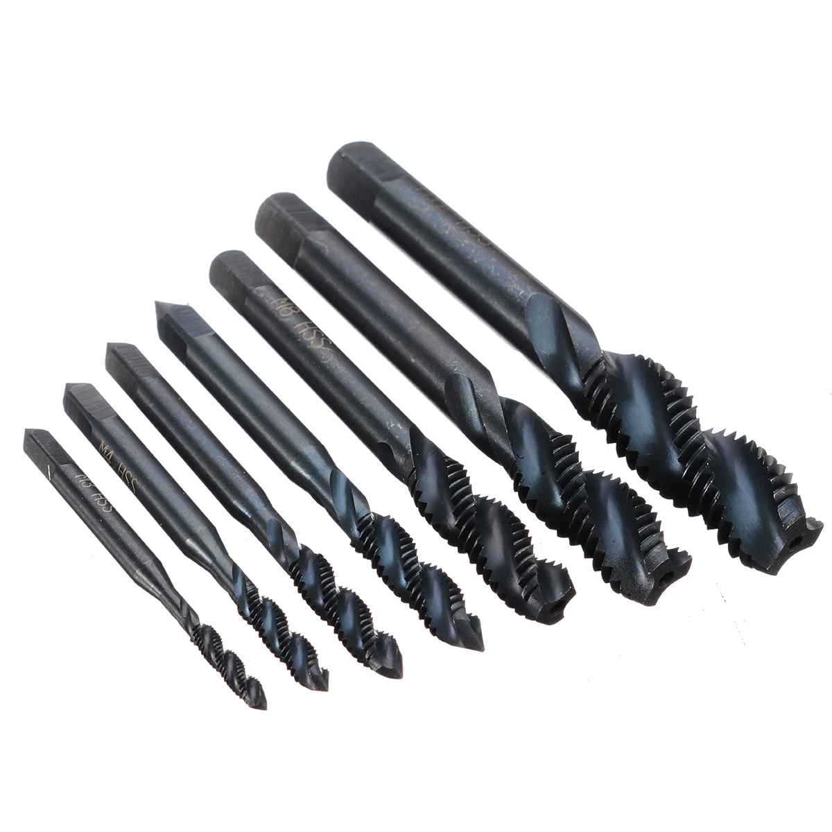 7pcs HSS M3 M4 M5 M6 M8 M10 M12 Metric Plug Tap Machine Screw Thread Drill Bit Composite Drills Bit Set
7pcs HSS M3 M4 M5 M6 M8 M10 M12 Metric Plug Tap Machine Screw Thread Drill Bit Composite Drills Bit Set