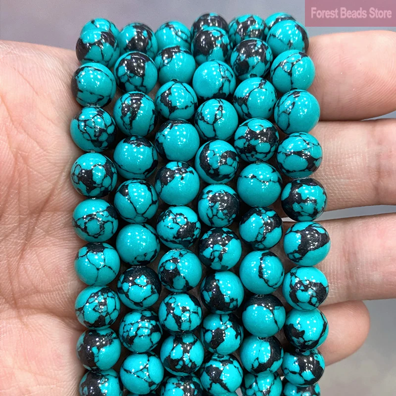 Black Stripe Green Turquoises Round Loose Beads DIY Bracelet Accessories Synthetic Stone for Jewelry Making 15'' 4/6/8/10/12mm
Black Stripe Green Turquoises Round Loose Beads DIY Bracelet Accessories Synthetic Stone for Jewelry Making 15'' 4/6/8/10/12mm