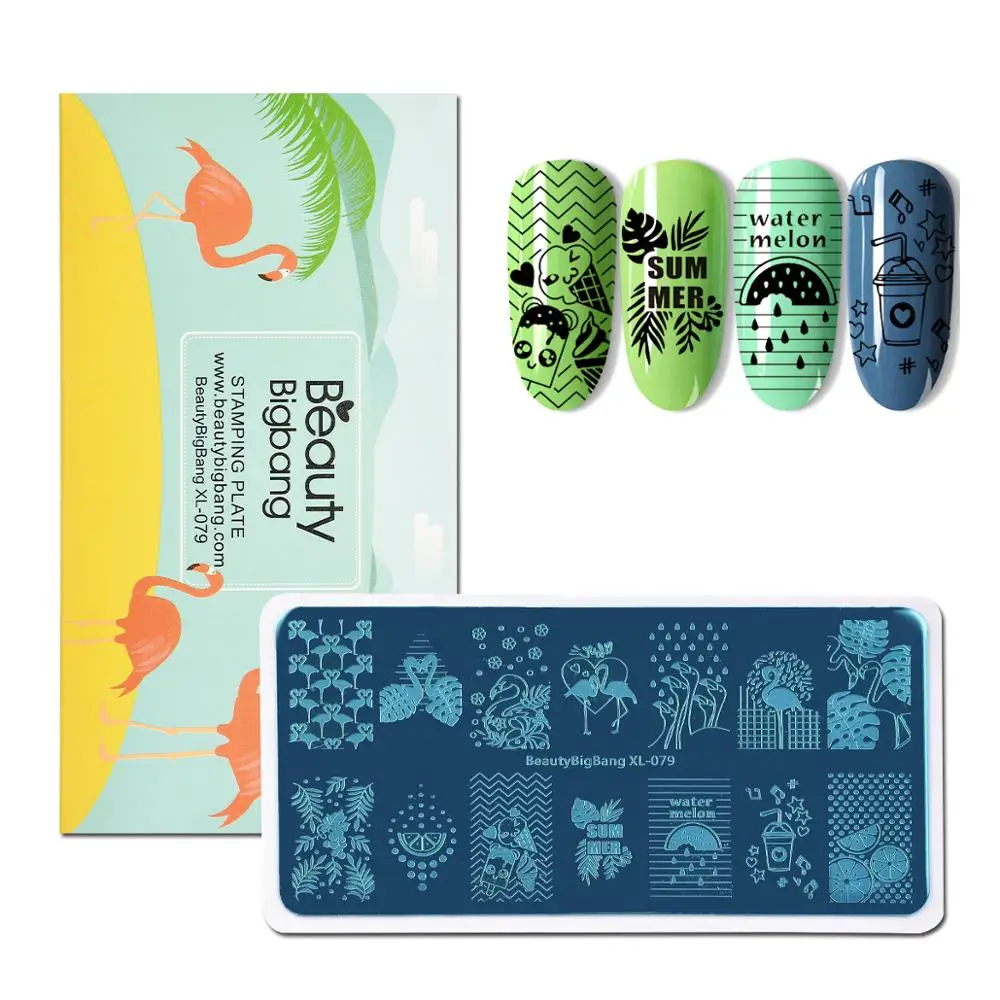 Stamping Plates BeautyBigBang Flamingo Swan Heart Image Stainless Steel Nail Stamping Plate For Nail Art Printing
Stamping Plates BeautyBigBang Flamingo Swan Heart Image Stainless Steel Nail Stamping Plate For Nail Art Printing