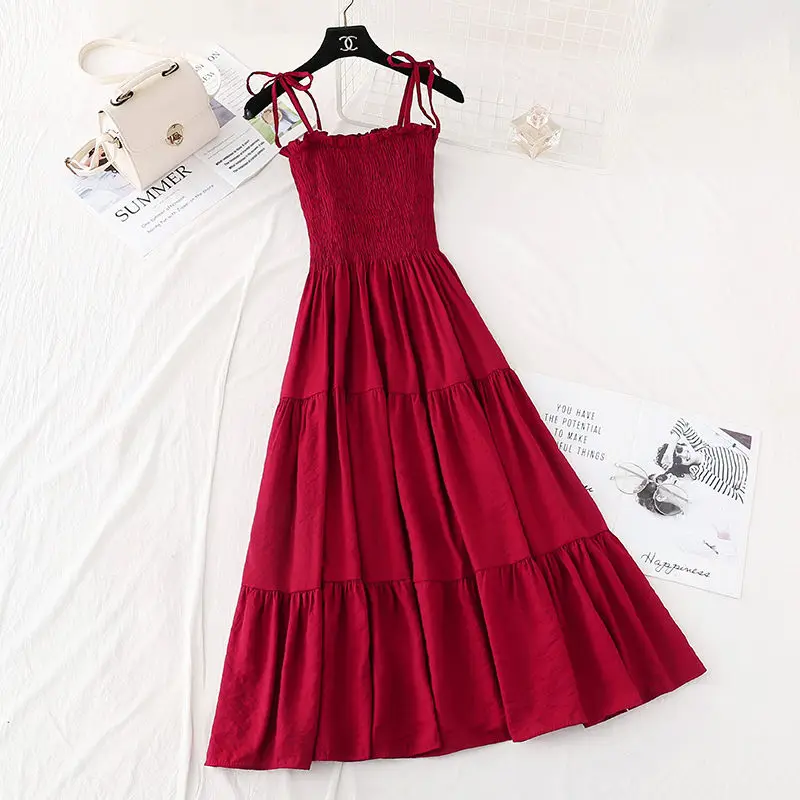 Cotton And Linen Sling Dress Female 2021 New French Style Retro Red Summer Dresses Ladies Suspender Bohemia Long Vestidos aq419
Cotton And Linen Sling Dress Female 2021 New French Style Retro Red Summer Dresses Ladies Suspender Bohemia Long Vestidos aq419