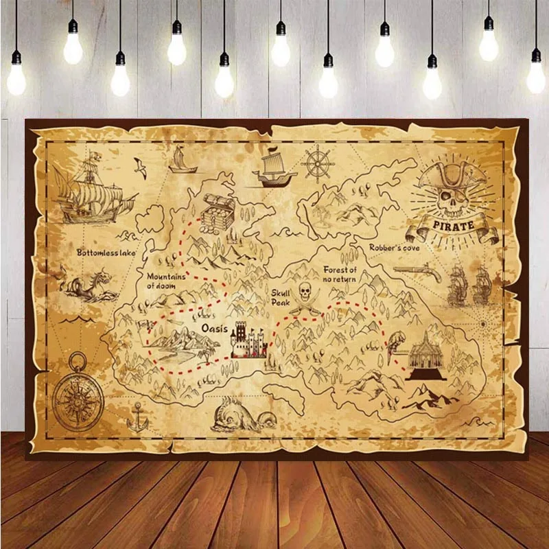 Pirate Treasure World Map Backdrop Kids Happy Birthday Party Photography Background Photo Studio Supplies Decor Banner
Pirate Treasure World Map Backdrop Kids Happy Birthday Party Photography Background Photo Studio Supplies Decor Banner