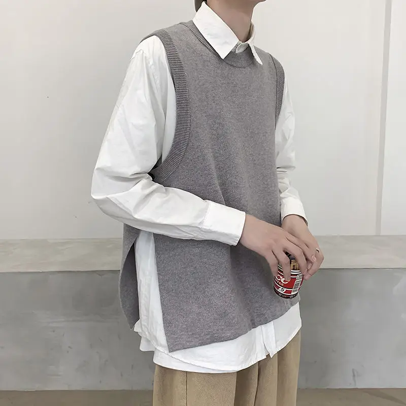 Autumn Sweater Vest Men's Fashion Retro Casual Knitted Pullover Men Wild Loose Korean Knitting Sweaters Mens Clothes M-2XL
Autumn Sweater Vest Men's Fashion Retro Casual Knitted Pullover Men Wild Loose Korean Knitting Sweaters Mens Clothes M-2XL